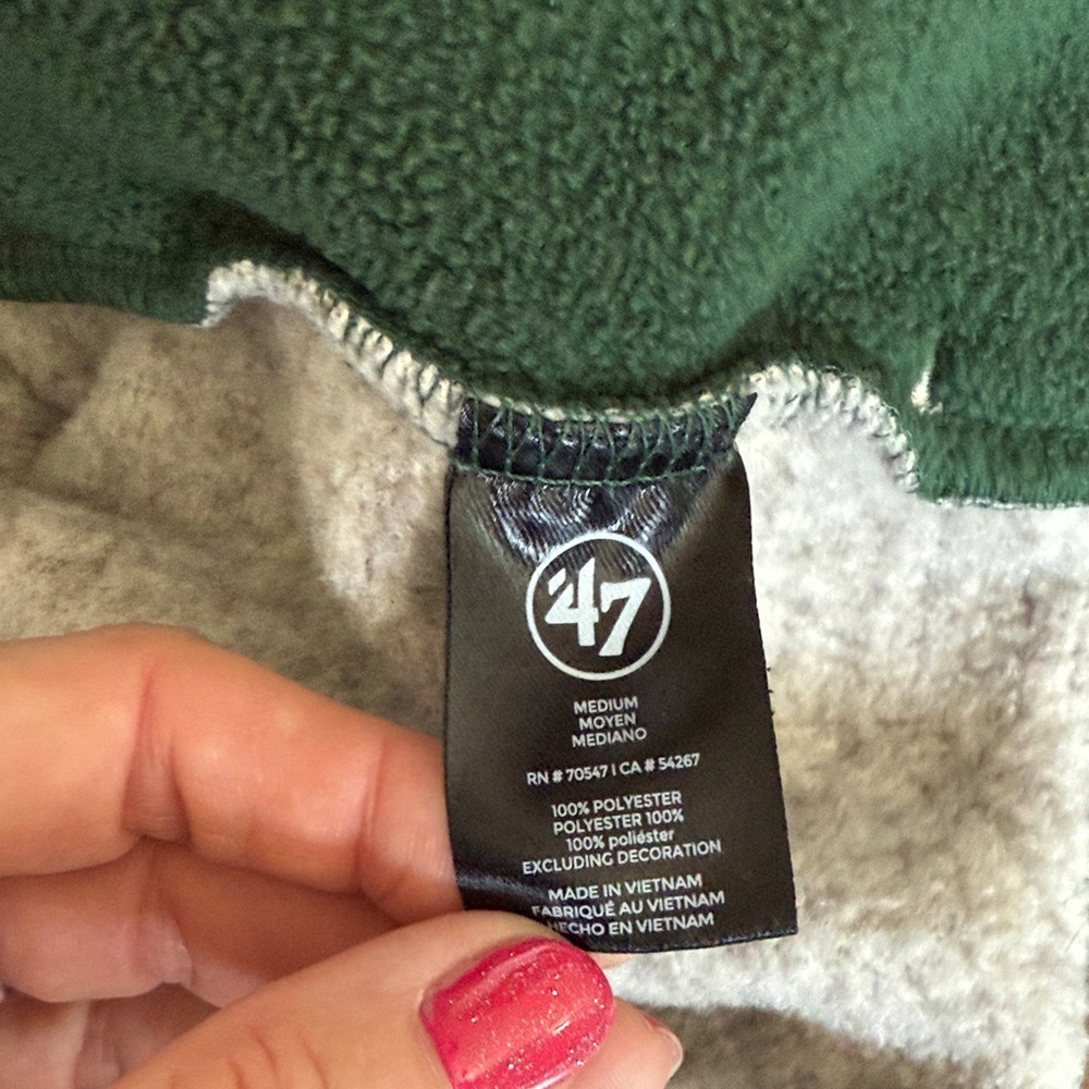 '47 Green and Gray Packers Fleece Pullover - Picture 5 of 6